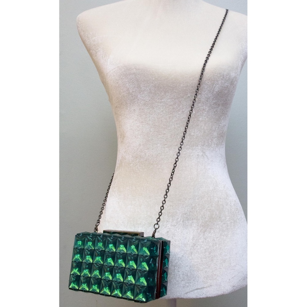 BCBGMAXAZRIA Lulu Square Crystal Clutch